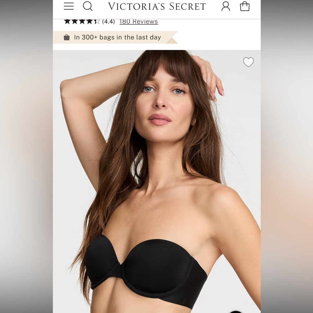 Victoria's Secret Black Convertible Strapless Bra